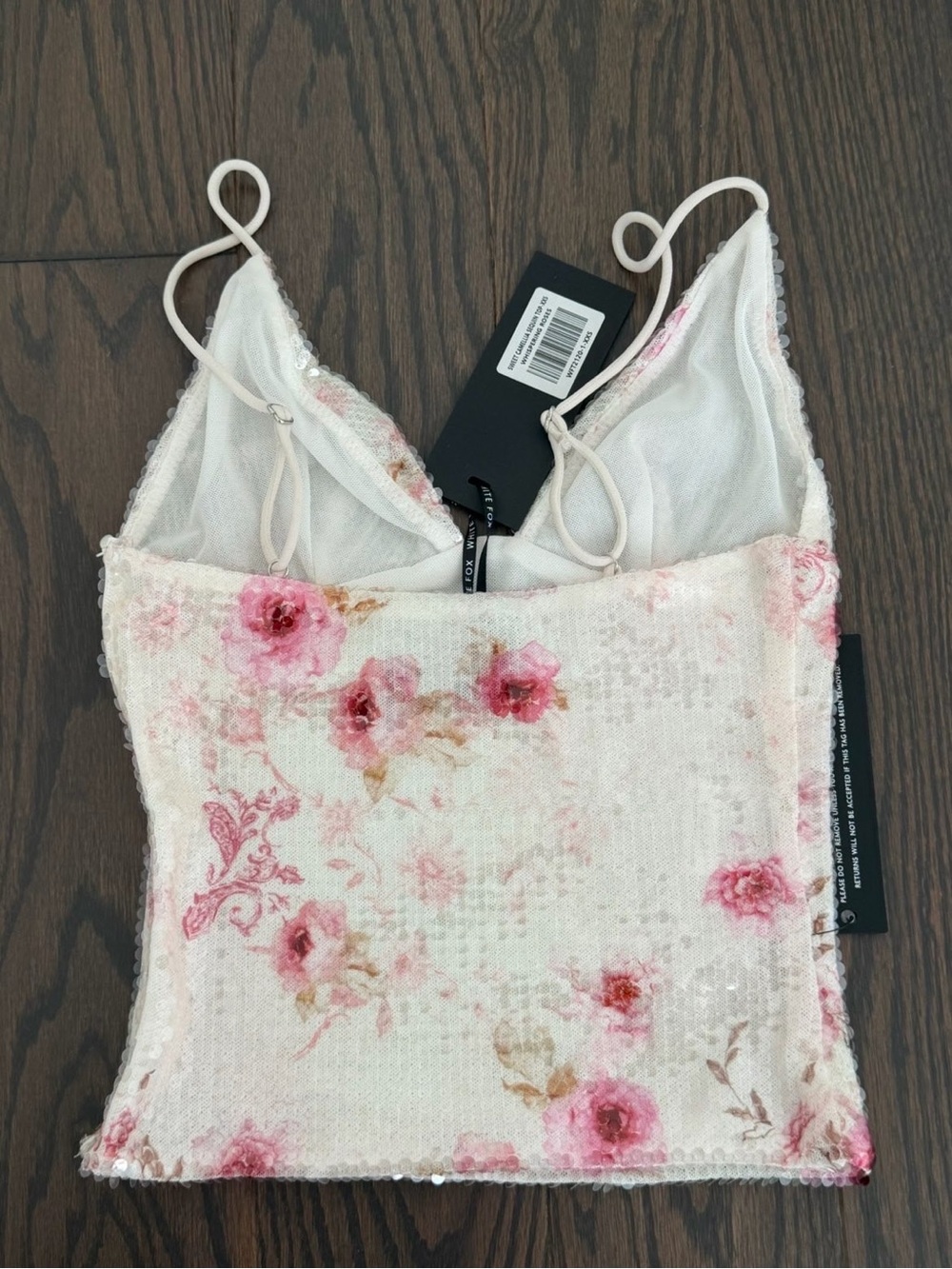 White Fox Sweet Camellia Sequin Top - Picture 5 of 7